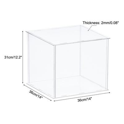 Display Case, Acrylic Box Assemble Dustproof Showcase for Collectibles - Clear