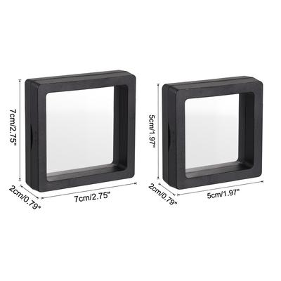 Floating Thin Film Display Box, ABS Frame Display Case Holder 20Pcs