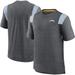 Men's Nike Heather Charcoal Los Angeles Chargers Sideline Tonal Logo Performance Player T-Shirt