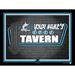 Black Miami Marlins 12'' x 16'' Personalized Framed Neon Tavern Print