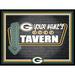 Black Green Bay Packers 12'' x 16'' Personalized Framed Neon Tavern Print