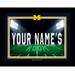 Black Michigan Wolverines 12'' x 16'' Personalized Framed Field Spotlight Print