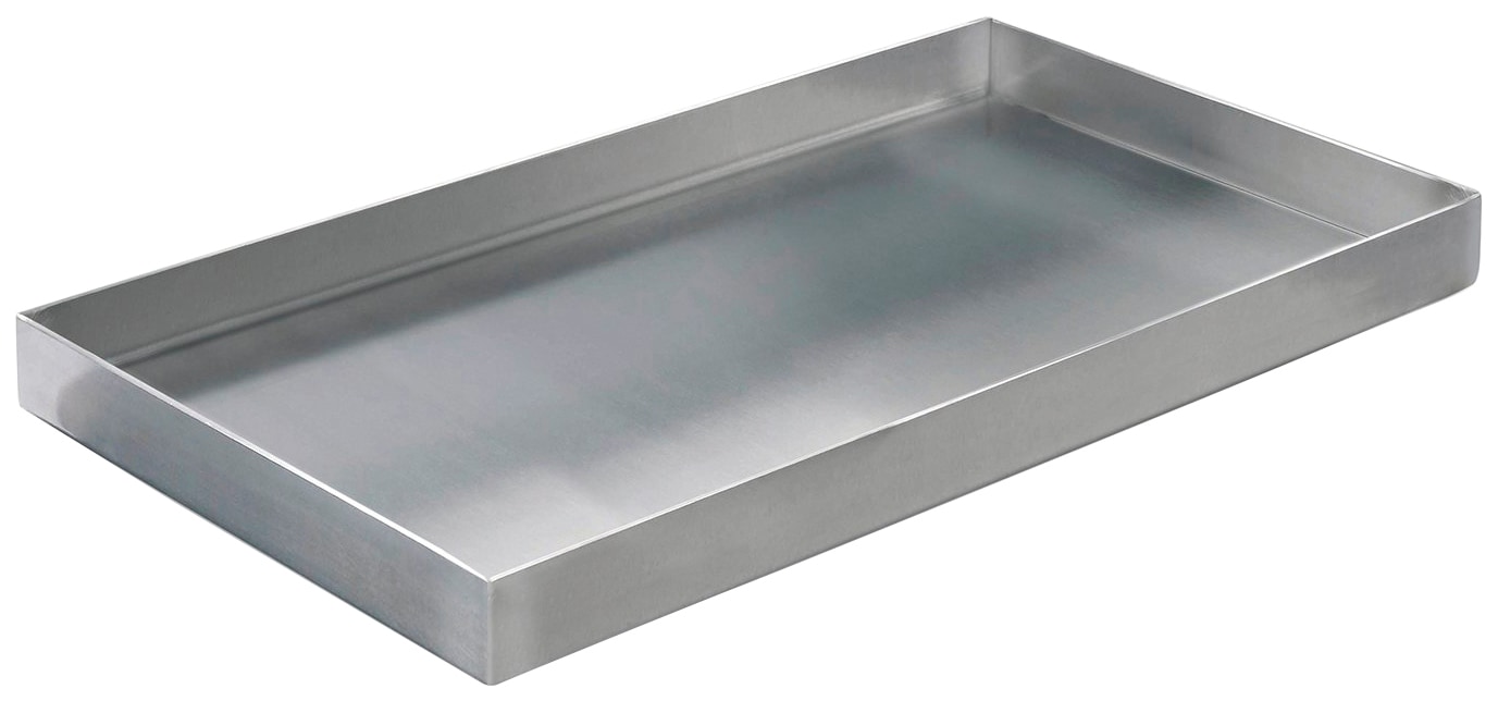 Grillschale ENDERS, silberfarben, B:44,5cm T:25cm, Edelstahl, Backbleche, Grillpfanne für Seitenkocher von Monroe Pro, Boston, Hyde Serie