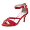 Sandalette LASCANA "Sommerschuh", Damen, Gr. 38, rot, Obermaterial: 100% Textilmaterial. Futter: 100% Lederimitat. Decksohle: 100% Lederimitat. Laufsohle: 100% Synthetik, unifarben, feminin, Schuhe Sandalette Riemchensandale,...
