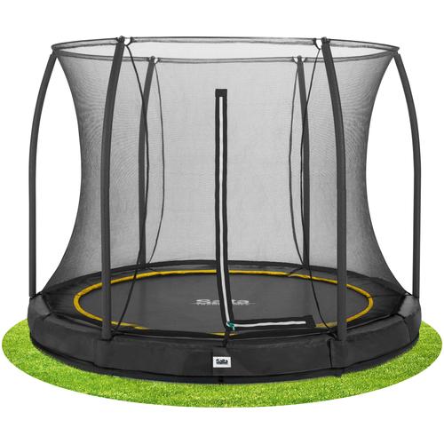 „Gartentrampolin SALTA „“Comfort Edition Ground““ Trampoline Gr. Ø 213 cm, schwarz (schwarz, schwarz) Kinder Trampoline Schutzrand“