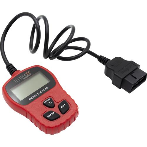 "TECHNAXX OBD2-Diagnosegerät ""Scanner TX-184"" KFZ-Diagnosegeräte zum Lesen und Löschen von Fehlercodes rot (rot, schwarz) Wartung Werkstatt"