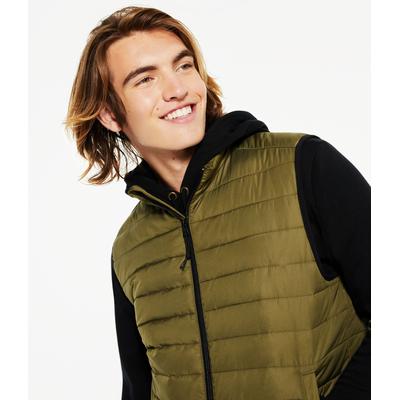 Aeropostale Mens' Lightweight Quilted Puffer Vest - Green - Size S - Polyester
