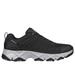 Skechers Men's Relaxed Fit: Crossbar - Cedar Sneaker | Size 8.5 | Black/Gray | Leather/Synthetic/Textile