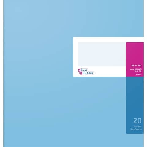 Spaltenbuch 40Bl 20Spalten 277x255mm Image