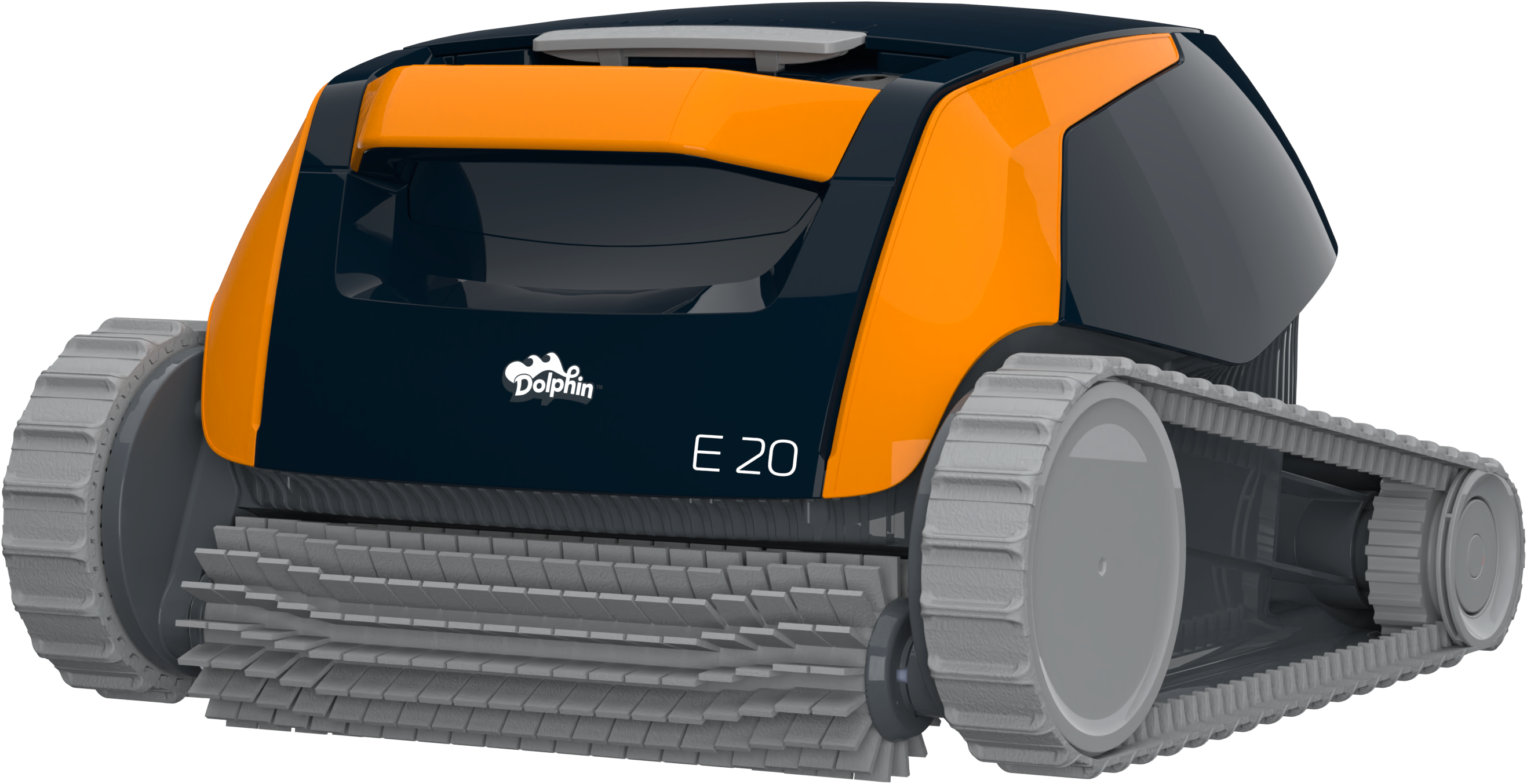 Poolroboter MAYTRONICS "Dolphin E20", bunt (schwarz, orange), B:40cm H:25cm L:43cm, Materialmix, Poolbodensauger, für Boden-/ Wandreinigung Image