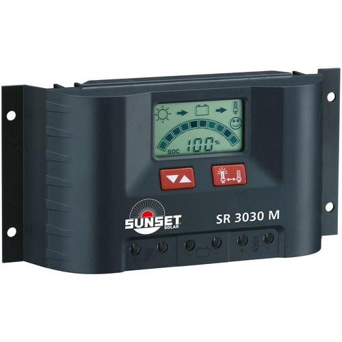 "SUNSET Solarladegerät ""SR 3030M"" Ladegeräte 30A schwarz Akku-Ladegeräte Ladegerät"
