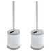 Bath Bliss 2 Pack Self Closing Lid Toilet Brush & Holder In Carbon Plastic/Metal | 15.4 H x 4.53 W x 4.53 D in | Wayfair KIT-4980-MARBLE-2PK