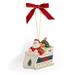 Spode Christmas Tree Santa In Sleigh Ornament 4" Ceramic/Porcelain in Green/Red | 5 H x 2.75 W x 4.25 D in | Wayfair 1780231