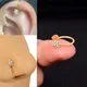 Réinitialisation de piercing en cristal sur anneau antarctique faux bijoux boucles d'oreilles