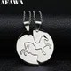 Collier de cheval en acier inoxydable pour hommes et femmes accessoires de cheval collier d'amour