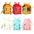 Boîtes à bonbons petit ours avec ruban coffrets cadeaux pour faveurs fête préChristophe