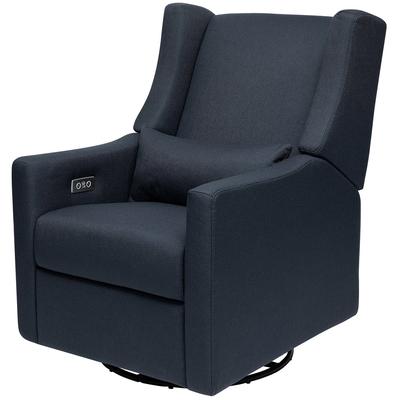 Babyletto Kiwi Electronic Glider Recliner w/ USB - Performance Navy Eco-Twill