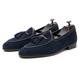 Men's Tassel Slip-on Loafers Casual Leather Shoes for Men Slip On Leather Driving Shoes Comfortable Shoes Business Dress Formal Shoes,Blue,7.5US/40EU