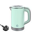 0.8L Electric Kettle, 600W Fast Boil Stainless Steel Portable Electric Travel Kettle for Boiling Water, Double Wall Hot Water Kettle for Tea and Coffee,Auto-Shutoff,Boil-Dry Protection (Green)