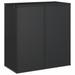 vidaXL Outdoor Storage Deck Box Chest Cabinet for Patio Cushions Tools PE Rattan Wicker/Rattan in Black | 40.7 H x 39.4 W in | Wayfair 317223