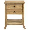 Millwood Pines Grooms 2-drawer Accent Table w/ Open Shelf Wood in Brown/Gray | 23 H x 18 W x 17 D in | Wayfair F57036FF453B47E8949A61F33E0B5184