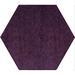 Indigo 96 x 96 x 0.5 in Area Rug - Ebern Designs Vutyo Solid Machine Made Indoor/Outdoor Area Rug in Purple | 96 H x 96 W x 0.5 D in | Wayfair