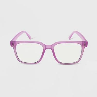 Women's Rectangle Blue Light Filtering Glasses - Wild Fable Purple