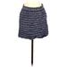Ann Taylor LOFT Casual Mini Skirt Mini: Blue Print Bottoms - Women's Size Small