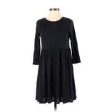 American Eagle Outfitters Casual Dress - A-Line: Black Solid Dresses - Women's Size Small