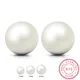 LEKANI-Boucles d'oreilles boule de perles de culture d'eau douce pour femmes boucles d'oreilles