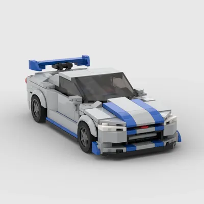 MOC-Voiture de sport de course Nissan GTR R34 véhicule champion de vitesse blocs de construction