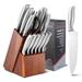 Costway 14-Piece Kitchen Knife Set Stainless Steel Knife Block Set w/ - See Details
