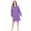 Plus Size Women's Fleece Robe by Only Necessities in Purple Lily (Size M)