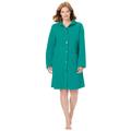 Plus Size Women's Fleece Robe by Only Necessities in Light Jade (Size M)