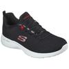 Slip-On Sneaker SKECHERS "DYNAMIGHT", Herren, Gr. 43, schwarz (schwarz, rot), Textil, Synthetik, sportlich, Schuhe Modernsneaker Sneaker low, Slipper, Freizeitschuh, Trainingschuh mit Memory Foam-Innensohle