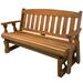 Amish Casual Heavy Duty 800 Lb Mission Treated Porch Outdoor Glider Bench, 4ft in Brown | 36.5 H x 50.5 W x 27 D in | Wayfair CAF-006-02