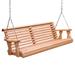 Amish Casual Amish Heavy Duty 5-Foot Rollback Porch Swing Wood/Solid Wood in Brown/Green | 21.75 H x 62.75 W x 27 D in | Wayfair CAF-007-09