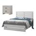 CDecor Home Furnishings Geary 2-Piece Bedroom Set w/ Nightstand Wood in White | 52.25 H x 78.75 W x 85.75 D in | Wayfair 206828KE-S2N