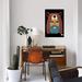 East Urban Home 'Bear Hat Bob' By MULGA Graphic Art Print on Wrapped Canvas Canvas/Metal in Black/Gray/Green | 60 H x 40 W x 0.75 D in | Wayfair