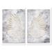 Oliver Gal My Amethyst Angel Wings Diptych, Glam Silver Feathers Modern - 2 Piece Wrapped Canvas Graphic Art Set Canvas in White | Wayfair