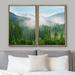 IDEA4WALL Canvas Print Wall Art Set Clouds Over Mountain Range Forest Trees Nature Wilderness Photography Realism Decorative Landscape Multicolor Zen Canvas | Wayfair