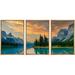 IDEA4WALL Framed Canvas Print Wall Art Set Golden Pastel Sunset Mountain Range Forest Nature Wilderness Photography Realism Landscape Colorful For Liv Canvas | Wayfair