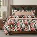 Smithsonian Floral Print Velvet Duvet Cover & Insert Set Polyester/Polyfill/Microfiber/Velvet in Pink/Yellow | Wayfair CLCO-XDUTW4