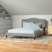 Andover Mills™ Arnette Tufted Upholstered Low Profile Platform Bed Metal in Gray | 44.5 H x 64.4 W x 85.7 D in | Wayfair