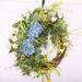 Primrue 26" Wreath Silk/Wood/Twig in Green/Blue | 26 H x 26 W x 6 D in | Wayfair 40988036F1184CEDBF16A0A063F55CE9