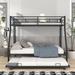 Isabelle & Max™ Twin Over Full Steel Frame Bunk Bed Wood in Black | 63 H x 56.3 W x 78.1 D in | Wayfair 968F8B5A2F4A42808E0B7CE7A9BB1234