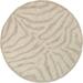 White 36 x 36 x 0.5 in Area Rug - Mercer41 Dicandia Fashion Round Abstract Area Rug, Taupe/Silver - Taupe/Silver Wool | Wayfair