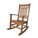 Winston Porter Margherita HDPE Weather-Resistant Outdoor Adirondack Patio Rocking Chair in Brown | 43 H x 26.5 W x 34.25 D in | Wayfair