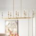 Possini Euro Kime 50" Gold 8-Light Modern Trestle Island Chandelier