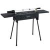 Costway Portable Charcoal Grill with Electric Roasting Fork-Black